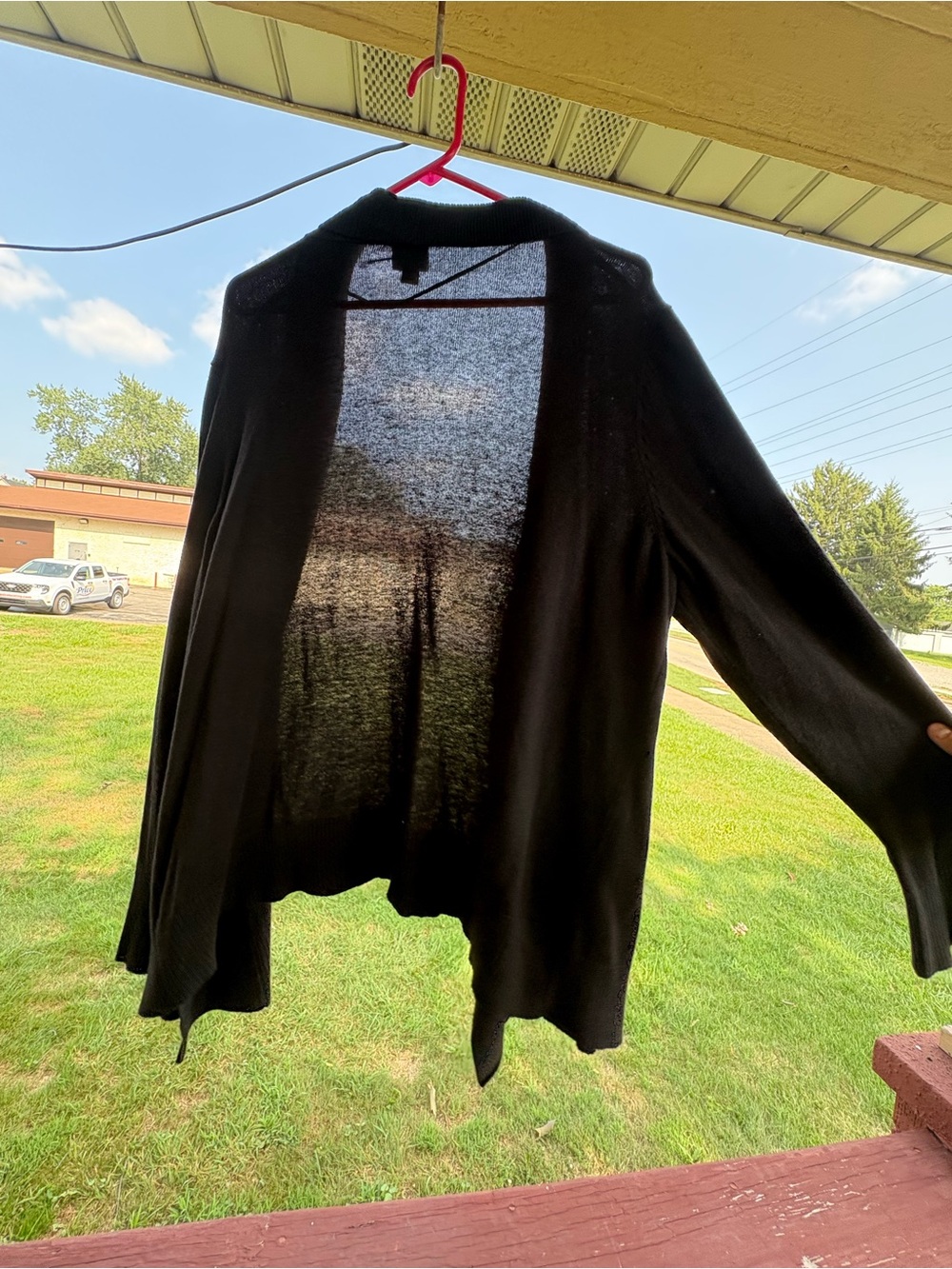 Worthington Black Lightweight Open-Front Cardigan